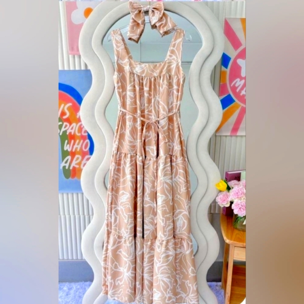 Summer Maxi Dress with FREE Hair Clip